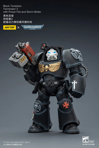 Warhammer 40K: Black Templars - Terminator 2 with Power Fist and Storm Bolter - 1/18 Scale Action Figure