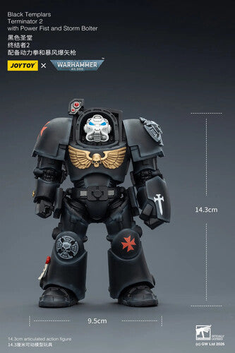 Warhammer 40K: Black Templars - Terminator 2 with Power Fist and Storm Bolter - 1/18 Scale Action Figure
