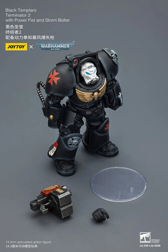 Warhammer 40K: Black Templars - Terminator 2 with Power Fist and Storm Bolter - 1/18 Scale Action Figure