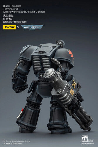 Warhammer 40K: Black Templars - Terminator 3 with Power Fist and Assault Cannon - 1/18 Scale Action Figure