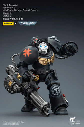 Warhammer 40K: Black Templars - Terminator 3 with Power Fist and Assault Cannon - 1/18 Scale Action Figure