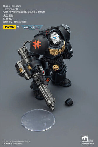 Warhammer 40K: Black Templars - Terminator 3 with Power Fist and Assault Cannon - 1/18 Scale Action Figure