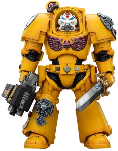 Warhammer 40K: Imperial Fists - Terminator 1 with Power Sword and Storm Bolter - 1/18 Scale Action Figure