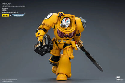 Warhammer 40K: Imperial Fists - Terminator 1 with Power Sword and Storm Bolter - 1/18 Scale Action Figure