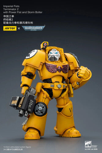 Warhammer 40K: Imperial Fists - Terminator 2 with Power Fist and Storm Bolter - 1/18 Scale Action Figure