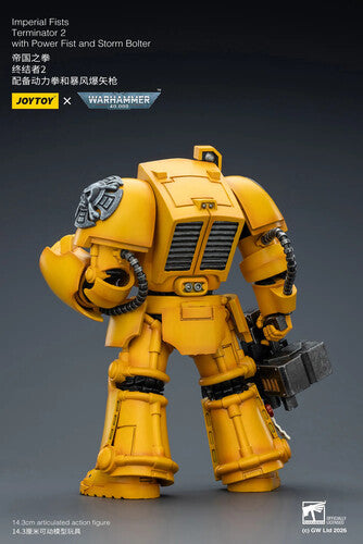 Warhammer 40K: Imperial Fists - Terminator 2 with Power Fist and Storm Bolter - 1/18 Scale Action Figure