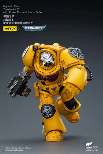Warhammer 40K: Imperial Fists - Terminator 2 with Power Fist and Storm Bolter - 1/18 Scale Action Figure