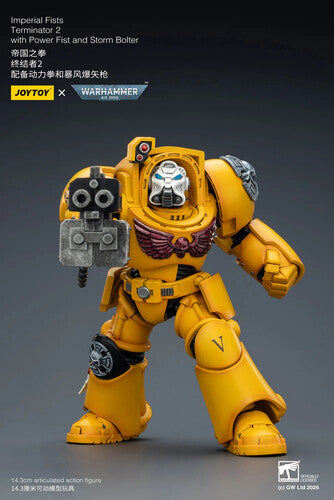Warhammer 40K: Imperial Fists - Terminator 2 with Power Fist and Storm Bolter - 1/18 Scale Action Figure