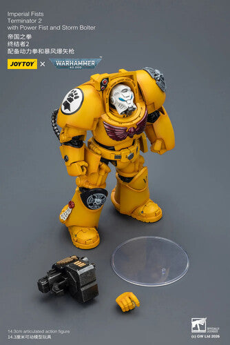 Warhammer 40K: Imperial Fists - Terminator 2 with Power Fist and Storm Bolter - 1/18 Scale Action Figure