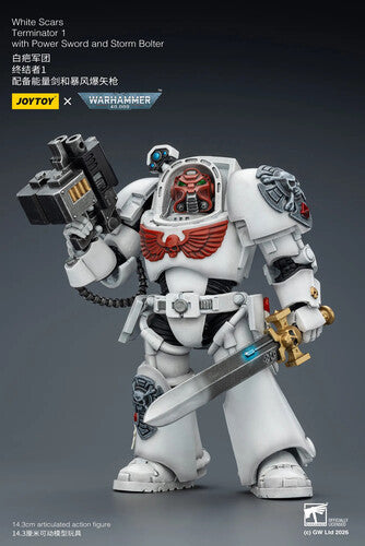 Warhammer 40K: White Scars - Terminator 1 with Power Sword and Storm Bolter - 1/18 Scale Action Figure