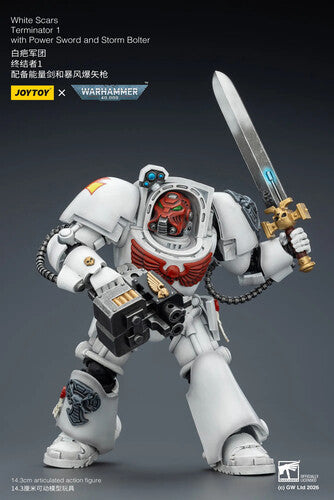 Warhammer 40K: White Scars - Terminator 1 with Power Sword and Storm Bolter - 1/18 Scale Action Figure
