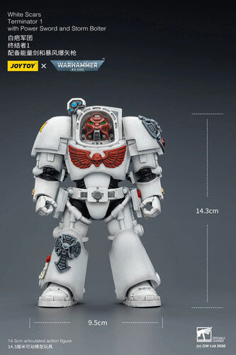 Warhammer 40K: White Scars - Terminator 1 with Power Sword and Storm Bolter - 1/18 Scale Action Figure