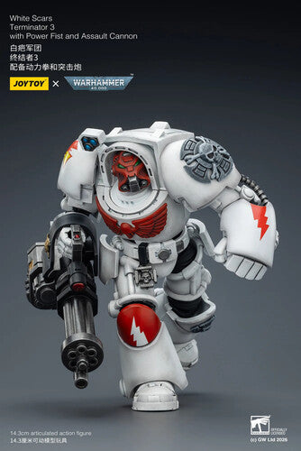 Warhammer 40K: White Scars - Terminator 3 with Power Fist and Assualt Cannon - 1/18 Scale Action Figure