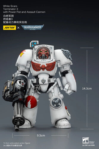 Warhammer 40K: White Scars - Terminator 3 with Power Fist and Assualt Cannon - 1/18 Scale Action Figure