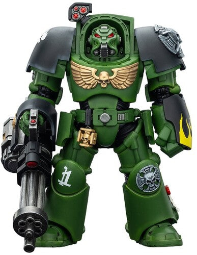 Warhammer 40K: Salamanders - Terminator 3 with Power Fist and Assault Cannon - 1/18 Scale Action Figure