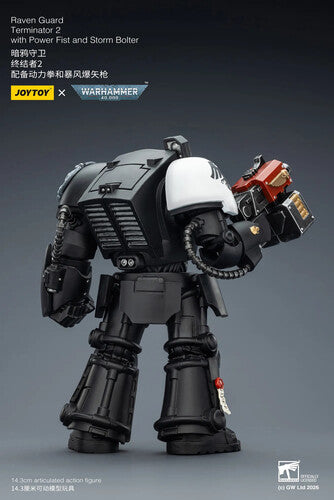 Warhammer 40K: Raven Guard - Terminator 2 with Power Fist and Storm Bolter - 1/18 Scale Action Figure
