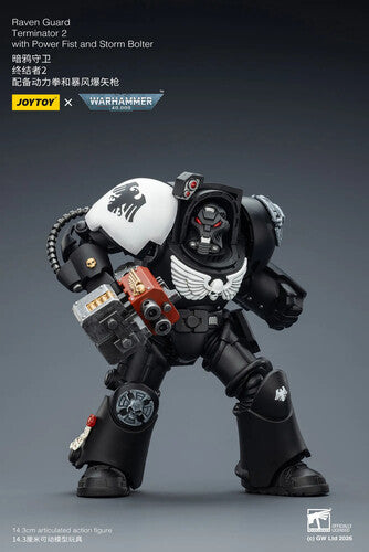 Warhammer 40K: Raven Guard - Terminator 2 with Power Fist and Storm Bolter - 1/18 Scale Action Figure