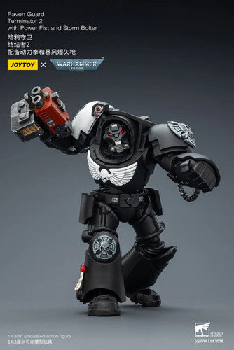 Warhammer 40K: Raven Guard - Terminator 2 with Power Fist and Storm Bolter - 1/18 Scale Action Figure