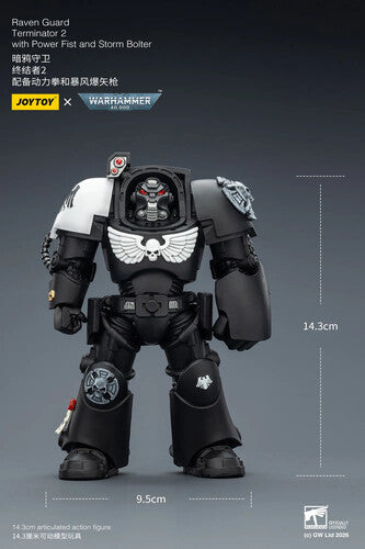 Warhammer 40K: Raven Guard - Terminator 2 with Power Fist and Storm Bolter - 1/18 Scale Action Figure