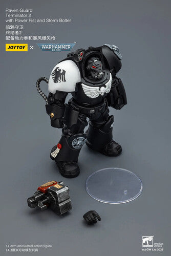 Warhammer 40K: Raven Guard - Terminator 2 with Power Fist and Storm Bolter - 1/18 Scale Action Figure
