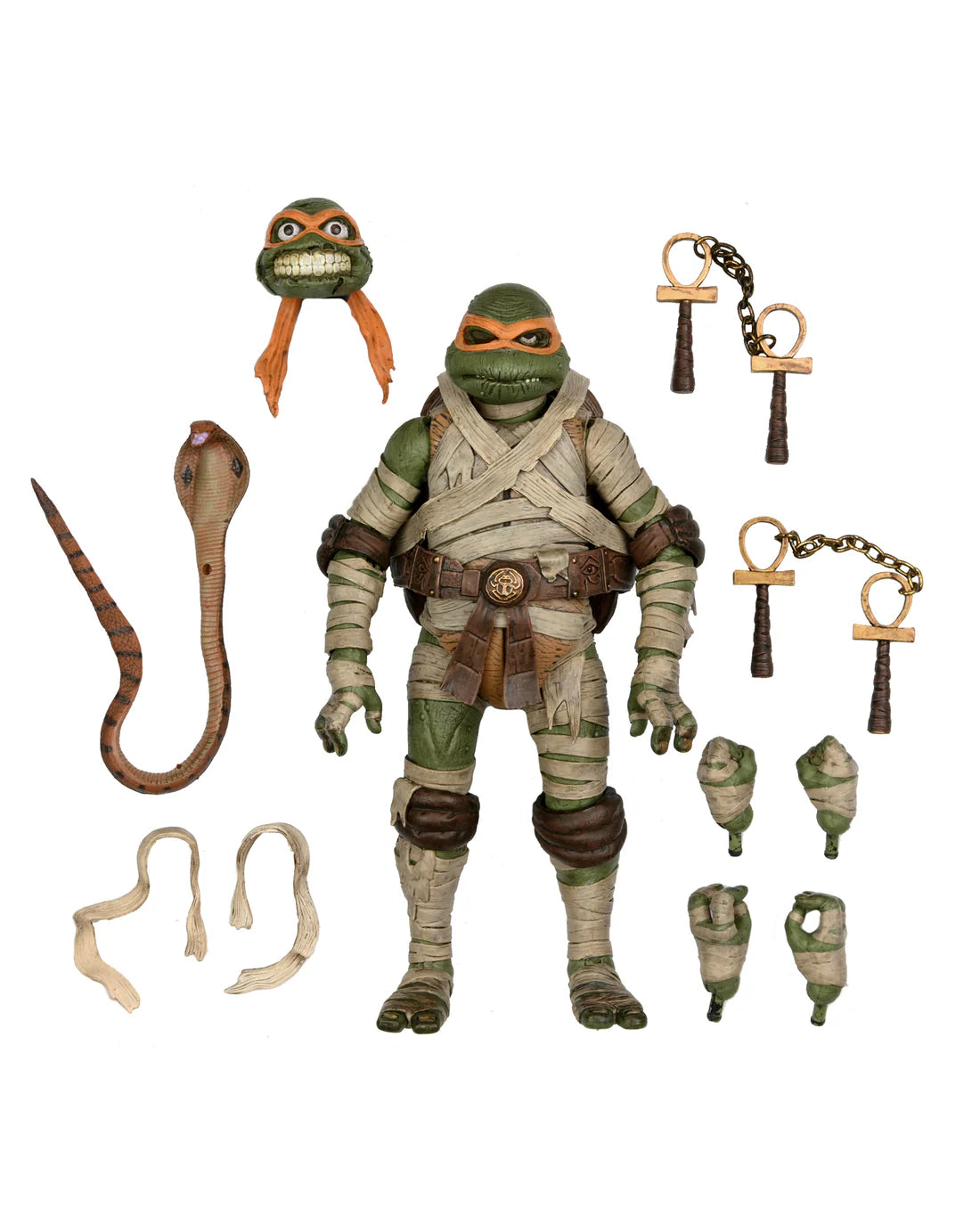 Universal Monsters x Teenage Mutant Ninja Turtles: Michalangelo as The Mummy - 7" Ultimate Action Figure