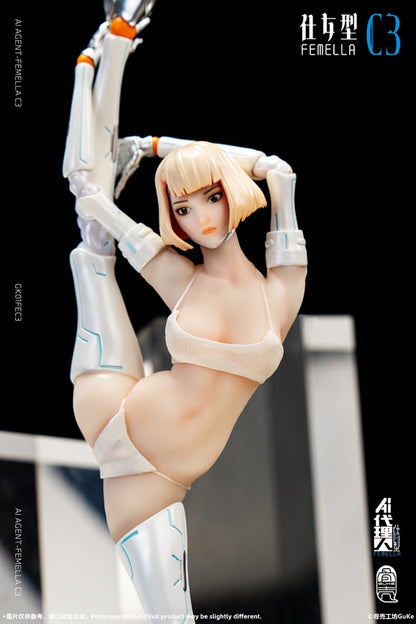 AI Agent-Fememlla C3 (Solid Color ver.) 1/12 Scale Action Figure