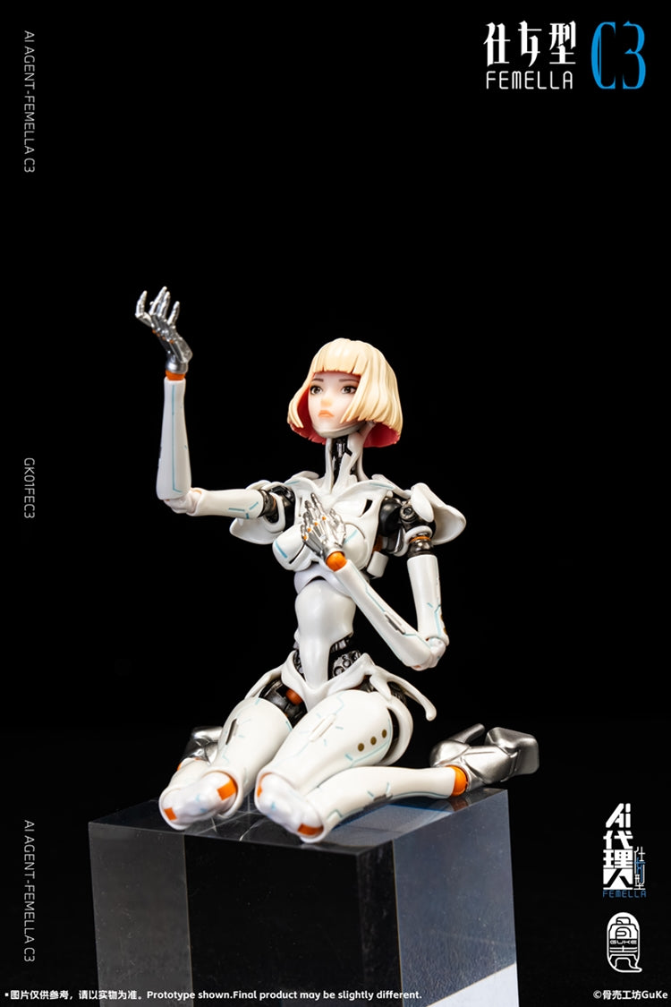 AI Agent-Fememlla C3 (Solid Color ver.) 1/12 Scale Action Figure