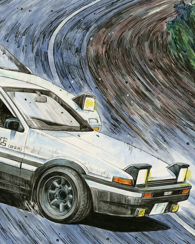 Initial D: Toyota Sprinter Trueno AE86 (Fujiwara Takumi Ver.) - 1/24 Model Kit