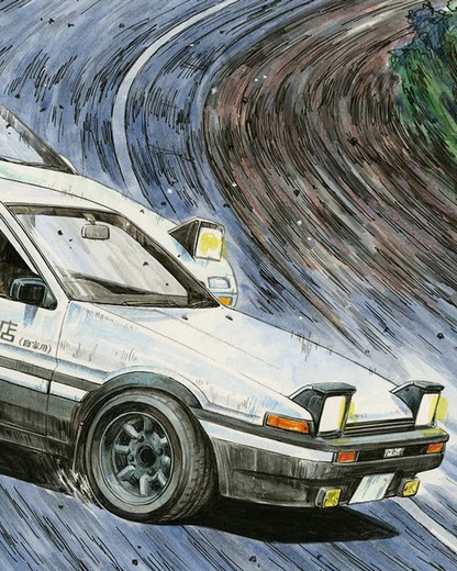 Initial D: Toyota Sprinter Trueno AE86 (Fujiwara Takumi Ver.) - 1/24 Model Kit