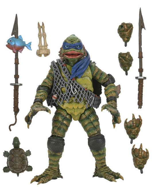 Universal Monsters x Teenage Mutant Ninja Turtles: Ultimate Leonardo as The Creature from the Black Lagoon - 7” Scale Action Figure