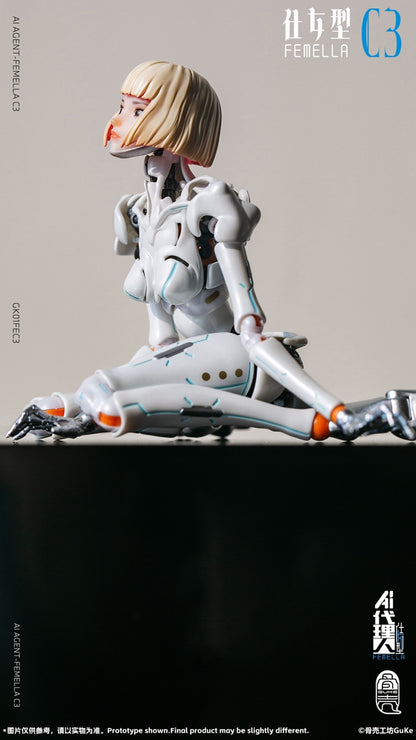 AI Agent-Fememlla C3 (Solid Color ver.) 1/12 Scale Action Figure