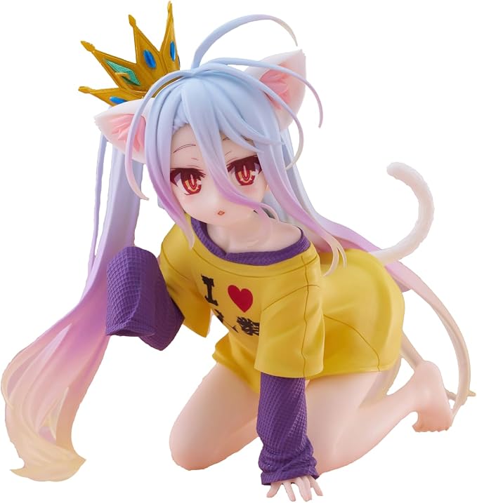 No Game No Life: Desktop Cute Figure - Shiro (Cat Ear T-Shirt Ver.)