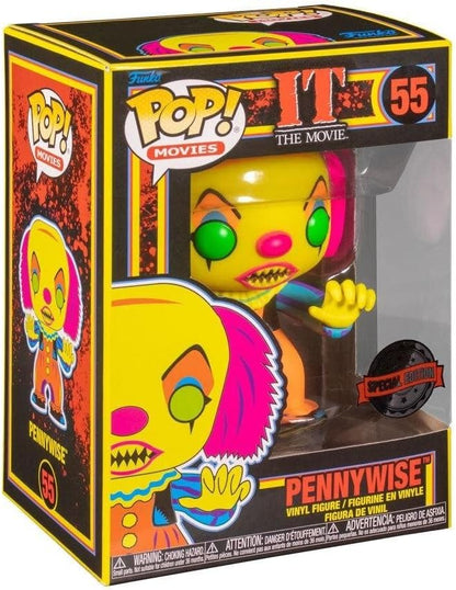 Funko POP! Movies: IT: The Movie - Pennywise (Black Light) #55 (Entertainment Earth)