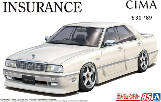 Aoshima - Nissan Insurance Y31 Cima 1989 1:24 Scale Model Kit