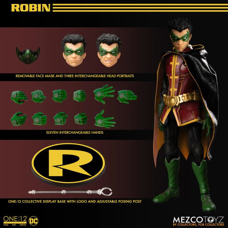 DC Universe - Robin - Mezco One:12 Collective Action Figure - Videguy Collectibles