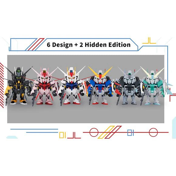 Bandai BNESH QMSV Mini Strike Gundam & Destiny Gundam Series Blind Box 1 Random