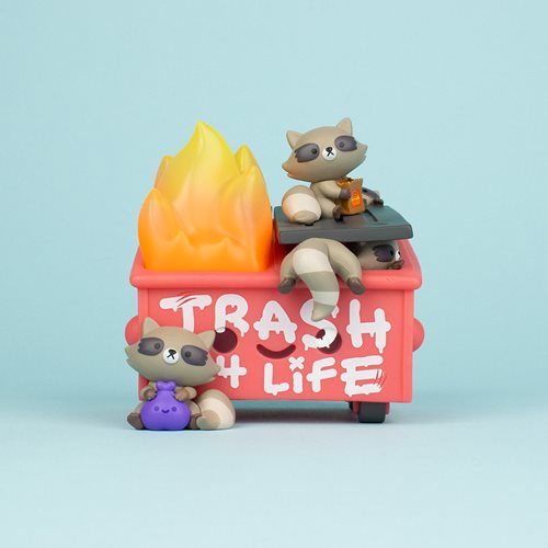 100% Soft: Trash Panda Dumpster Fire - Vinyl Figure - Videguy Collectibles