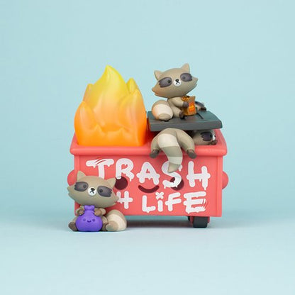 100% Soft: Trash Panda Dumpster Fire - Vinyl Figure - Videguy Collectibles
