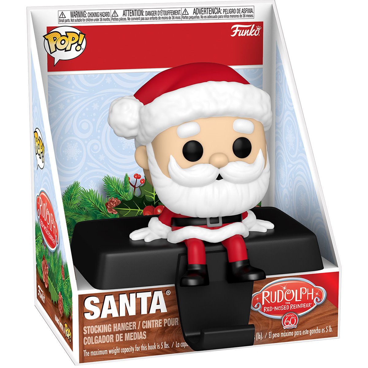 Funko Pop! Edge-Sitter Stocking Holder - Rudolph the Red Nosed Reindeer - Santa Claus