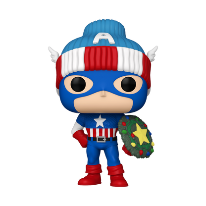 Funko Pop! Marvel: Holiday Captain America #1438