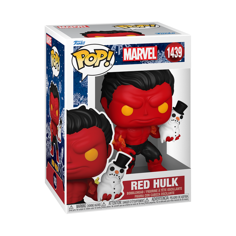 Funko Pop! Marvel: Holiday Red Hulk with Snowman #1439