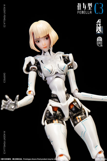 AI Agent-Fememlla C3 (Solid Color ver.) 1/12 Scale Action Figure