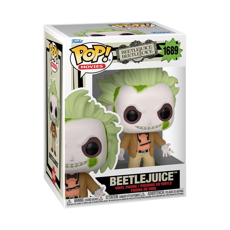 Funko POP! Movies: Beetlejuice Beetlejuice - Beetlejuice in Cardigan #1689 (Chase Bundle Available)