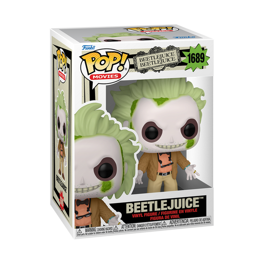 Funko POP! Movies: Beetlejuice Beetlejuice - Beetlejuice in Cardigan #1689 (Chase Bundle Available)