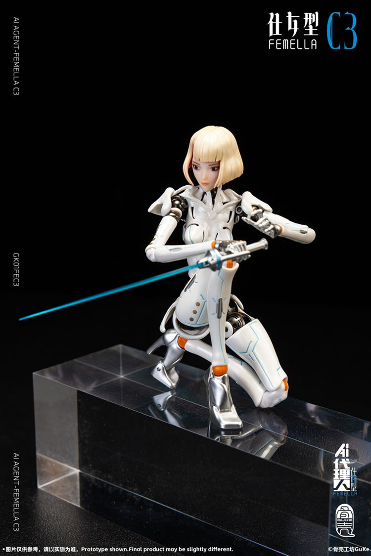 AI Agent-Fememlla C3 (Solid Color ver.) 1/12 Scale Action Figure
