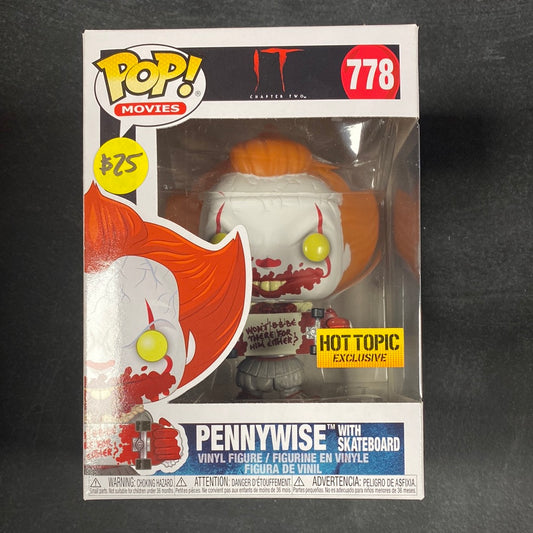 Funko POP! Movies: IT - Pennywise with Skateboard #778 (Hot Topic Exclusive)