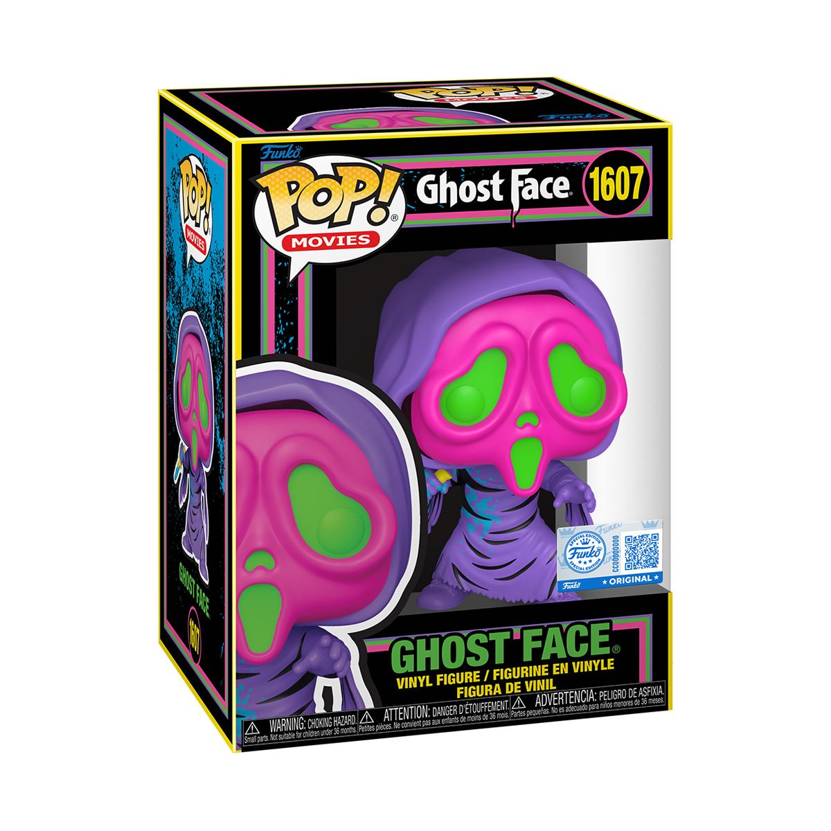 Funko POP! Movies: Scream - Ghost Face #1607 (Black Light) (Entertainment Earth Exclusive)
