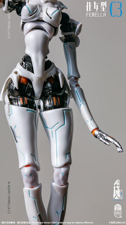 AI Agent-Fememlla C3 (Solid Color ver.) 1/12 Scale Action Figure