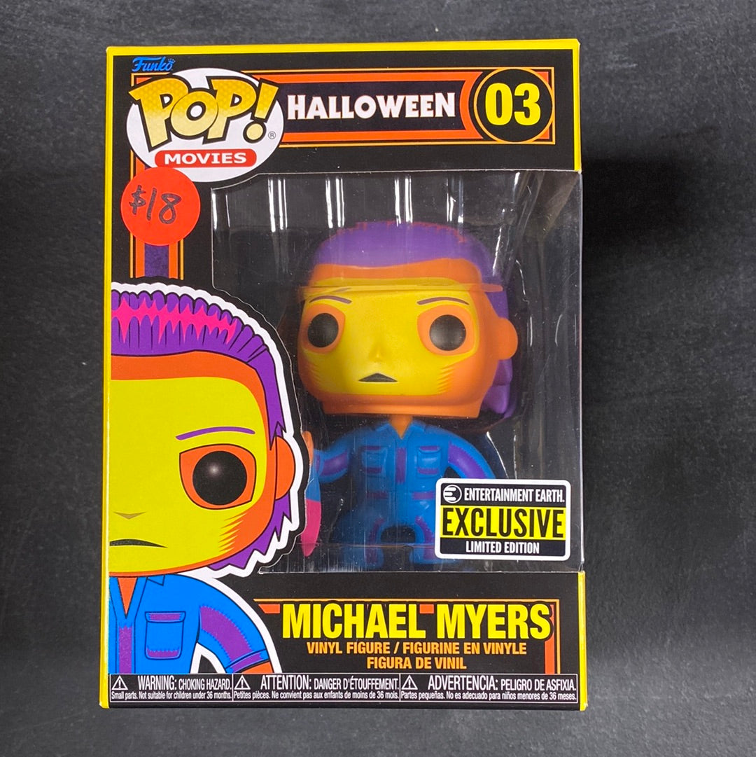 Funko POP! Movies: Halloween - Michael Myers (Black Light) #03 (Entertainment Earth)