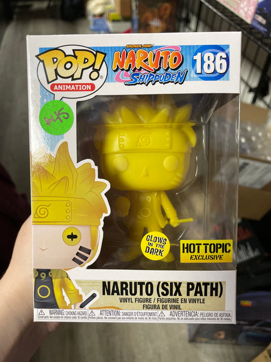 Funko POP! Anime: Naruto Shippuden - Naruto (Six Path) #186 (Glows in the Dark) (Hot Topic Exclusive)